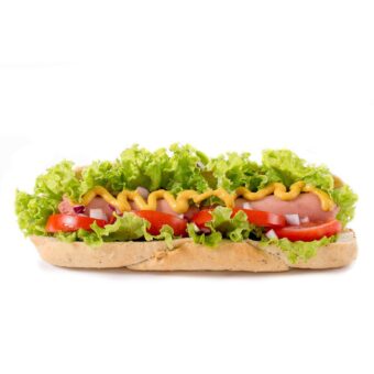 Hotdog with cheese